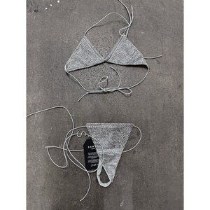 Santa Brands Orchid Bikini Set in Silver S